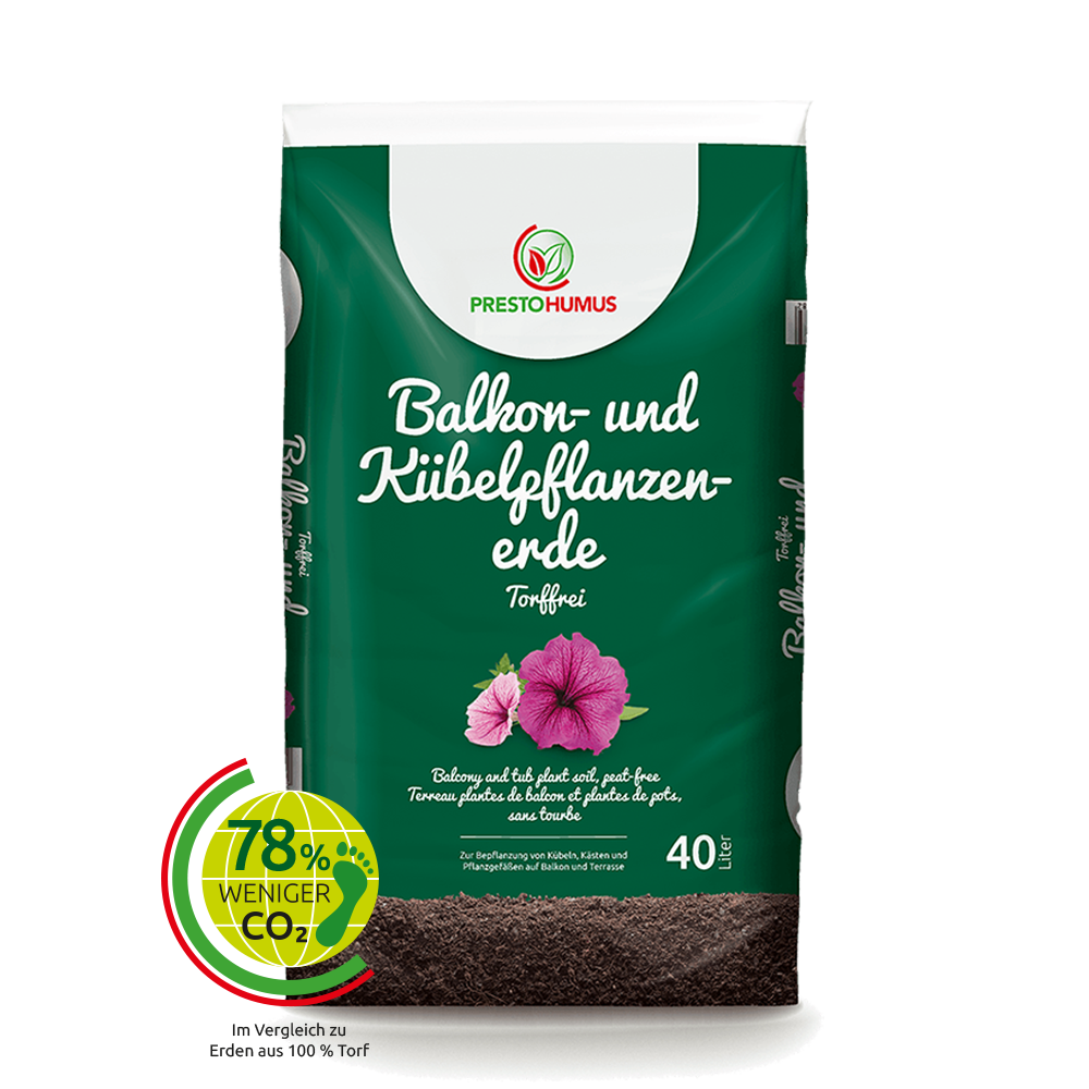 Premium Balkon- und Kübelpflanzenerde, torffrei  40l